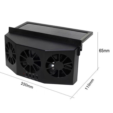 Solar Powered Car Cooling Fan Cooler Auto Window Air Vent Exhaust Ventilation