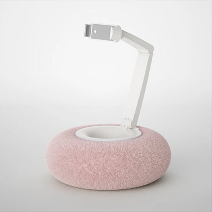 Tablet Stand Pillow 360°Adjustable Cell Phone Holder for Bed Soft Plush Fabric  (Pink)