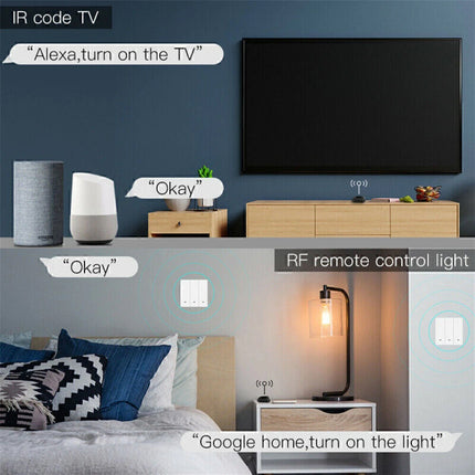 WiFi RF+IR Remote Controller RF Appliances Tuya/Smart Life App Voice Control