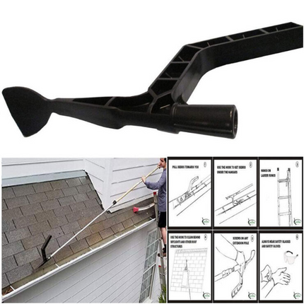 New Gutter Roof Cleaning Tool Hook Shovel Scoop Leaves Dirt Remove Home Cleaner