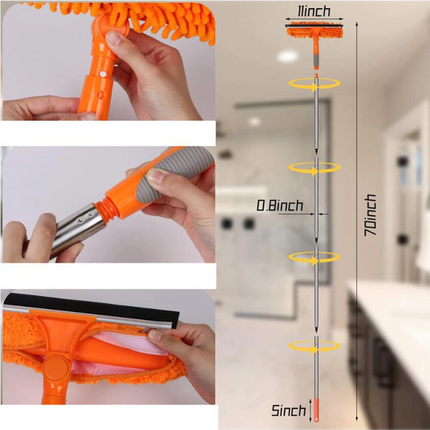 Shower Squeegee Bathroom Screen Glass Scraper Window Cleaning Wiper Home Cleaner