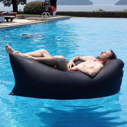 Fast Inflatable Lounge Camping Air Bag Sofa Bed hangout Beach Sleeping Au