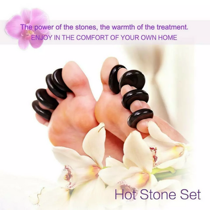 28Pcs SPA Heater Hot Massage Stone Basalt Stones Set Rock Massage Heating Box Kit