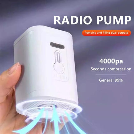 Portable Mini Electric Air Pump for Vacuum Space Saved Storage Bag Travel Home