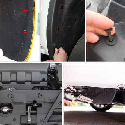 146PCS Nylon Bumper Shield Retainer Auto Body Clips Christmas Tree Clips Remover