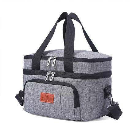 Outdoor Portable Lunch Bag Thermal Insulated Food Container Cooler Bag 10L 26x19x21CM