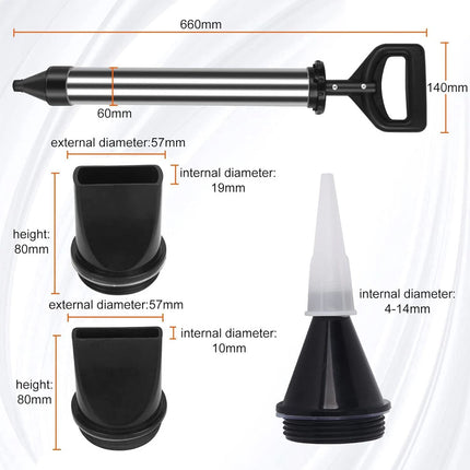 Mortar Gun for Brick Pointing Grouting Cement Lime Applicator Tool + 6 Nozzles