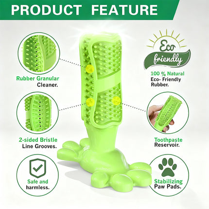 Green L Size Dog Toothbrush Toy Clean Teeth Brushing Stick Mouth Chewing Dental Care Play Dog