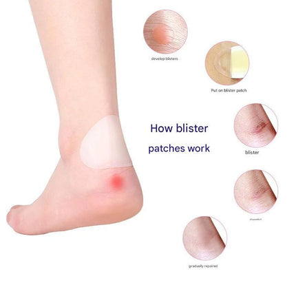 60PCS Hydrocolloid Blister Bandages Waterproof Blister Pads for Heel Feet