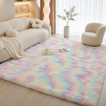 Light Grey 100cm x 160cm Soft Plush Floor Carpet Rug Mat Living Room Bedroom