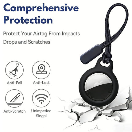 Apple AirTag Lanyard Case Protector Cover Black