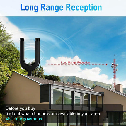 Rewave Antena Rewave TV Antenna Signal Booster Amplified Hd Digital TV Antenna