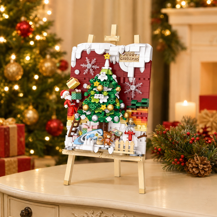 LOZ Christmas Tree Painting Frame Mini Bricks Building Toy Kids Gift Decor AU
