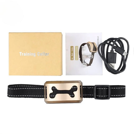 Dog Bark Collar Rechargeable Smart Anti Barking Training Collar for Dogs Gold
