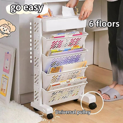 Home Removable Bookshelf Organizer Storage Shelf Beside Desk Adjustable Rack