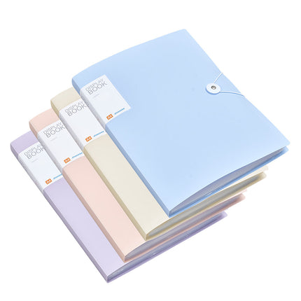 4x A4 Document Folder Pastel Colour 60 Pocket Presentation Display Office School