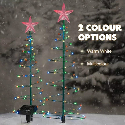 Spiral LED Light Tree Christmas Outdoor Xmas Decor Waterproof Garden 50CM Multicoloured