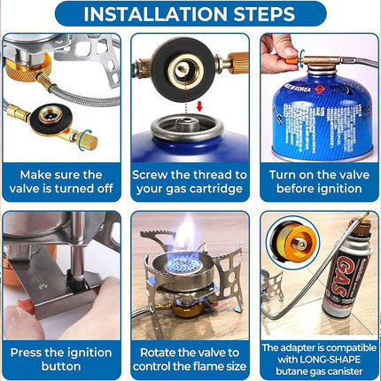 Portable Gas Propane Cooker Single Burner Outdoor Camping Picnic Windproof Stove
