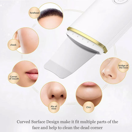 Facial Skin Scrubber Ultrasonic Dirt Cleaning Blackhead Remover Face Clean Care
