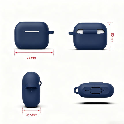 Airpods Pro 2nd Generation Case Protective Cover With Hook Midnight Blue