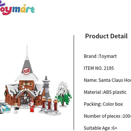 Christmas Santa House Winter Village Building Blocks Set Model Toy Gift 1004pcs