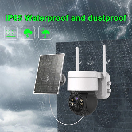 Solar Security IP Camera Battery Powered Wireless CCTV PTZ WiFi Camera