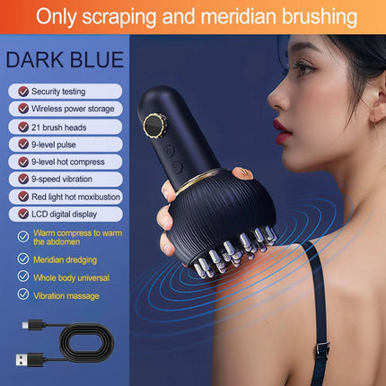 Electric Lymphatic Drainage Machine Meridian Body Massage Brush Microcurrent
