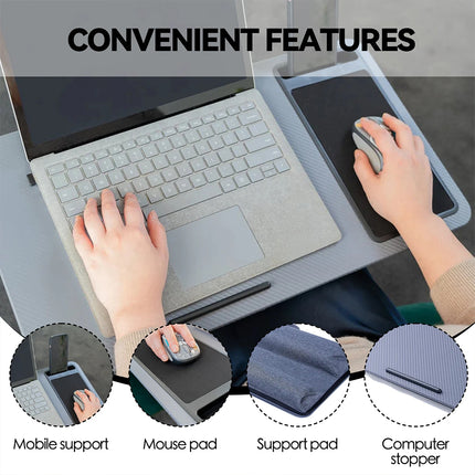 Multi Functional Lap Desk Cushion Table Work Station Mouse Pad for Laptop Tray