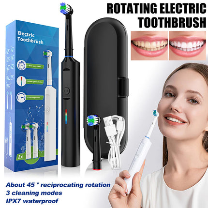 Vitality Precision Clean Rechargeable Electric Toothbrush Timer Travel Black