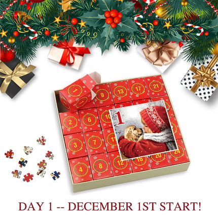 1000pcs Advent Calendar Jigsaw Puzzles Christmas Countdown Gift