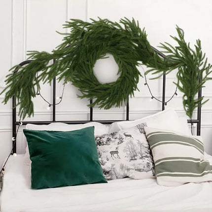 Christmas Norfolk 6 Ft Pine Garland Greenery Garland for Home Decor Fireplace