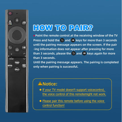 BN59-01385B BN59-01385A Replacement Remote For Samsung Rechargeable Solar Voice QLED TV Remote QN55QN90BD