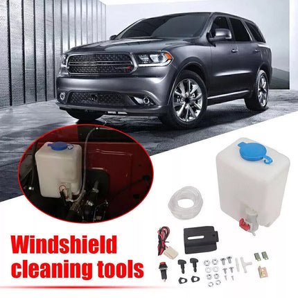 1.5L Car Windscreen Washer Bottle Kit Pump Universal Windshield Wiper Reservoir