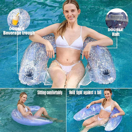 Inflatable Pool Float Chair Swimming Pool Floats Lounge Beach Water Sports