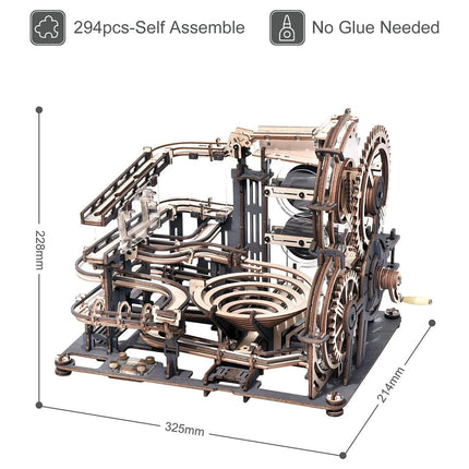 Jigsaw Night City 3D Wooden Puzzle Marble Run Mechanical Model Kits LGA01