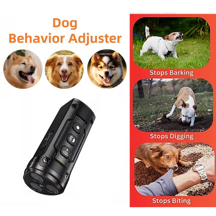 Dog Anti Barking Device with 50FT Control Range Ultrasonic Dog Bark Deterrent Black
