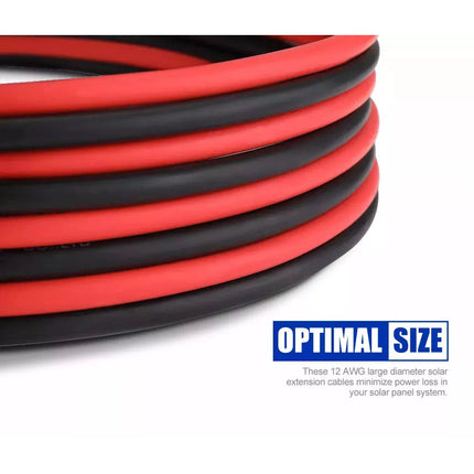 10M Extension Cable Wire Connectors Solar Panel To Regulator 6mm² 10AWG 12AWG