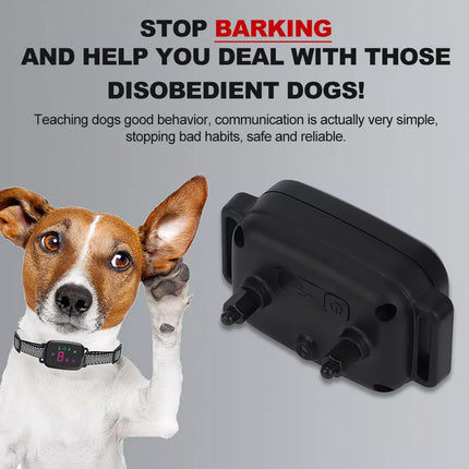 Dog Bark Collar-Compact Anti Barking Remote Stop Training sound-vibrate-shock