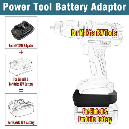 Battery Adapter For Ozito 18V Li-ion Convert to For Makita 18V Cordless Tool