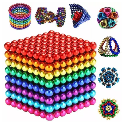 216Pcs 3mm Building Blocks Magnetic Balls Fidget Desk Adults Toy Office Fidget Game Gifts 8 Colours