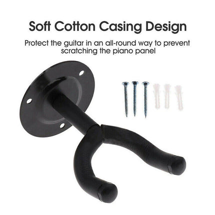 8Pcs Guitar Hanger Wall Mount Holder Hook Rack Bracket Padded Instrument Display