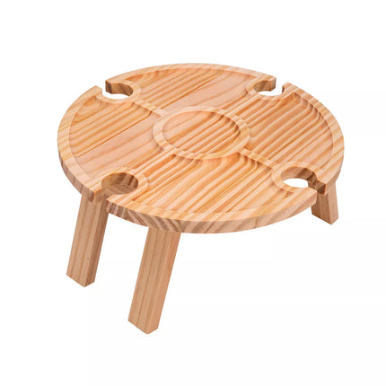 Folding Wine Rack Table Fruit Platter Storage Table Lap Tray Desk Outdoor Picnic