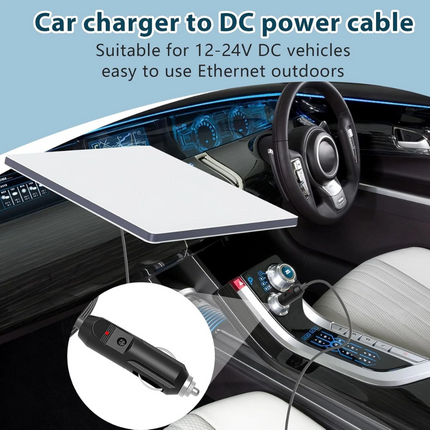 5M For Starlink Mini DC Power Cable Direct to Cigarette 12V-24V Adapter Plug & Play