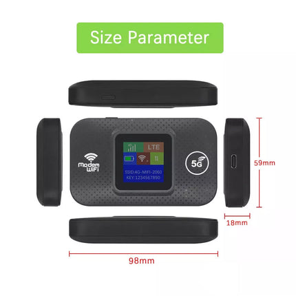 For Portable 4G LTE Wireless WiFi Router Mobile Broadband LCD MIFI Hotspot