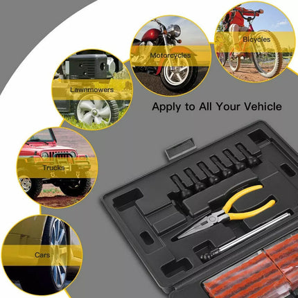 4WD Offroad 148PCS Tyre Puncture Repair Recovery Kit Heavy Duty Plugs Tubeless
