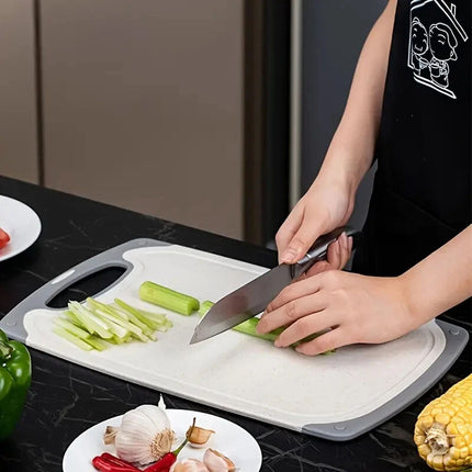 3PCS Cutting Board Set Chopping Serving Boards Kitchen Durable Eco Natural Wheat