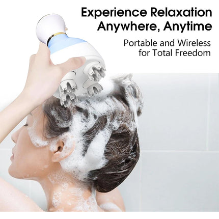 Electric portable Cordless Hair Scalp Massager with Kneading Massage Nodes