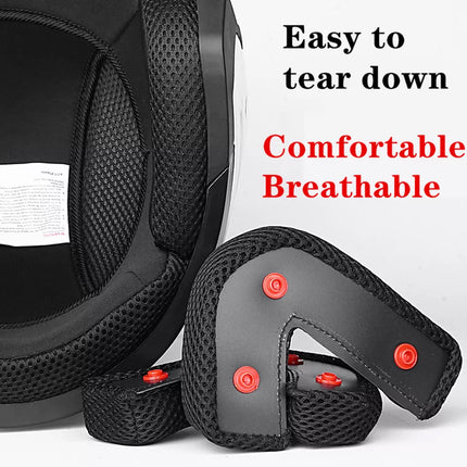 Open Face Motorcycle Helmet Scooter Motorbike Helmet Matt Black Dual Sun Visor