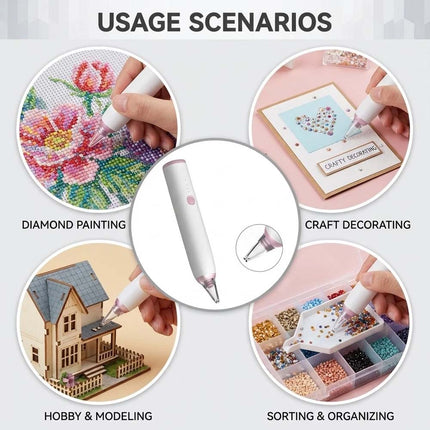 DIY Craft Electric Diamond Art Painting Pen Diamond Suction Tool for Nail Art