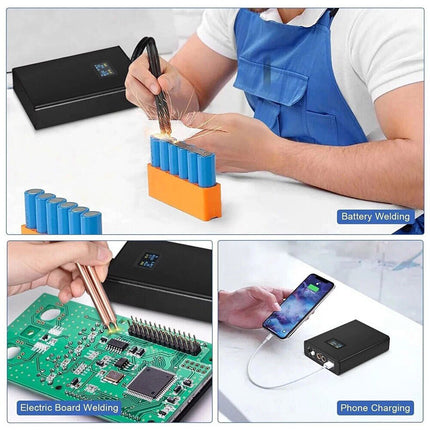 30 Gears Mini Spot Welder Machine Portable LCD Display Battery Welding Tool Kit
